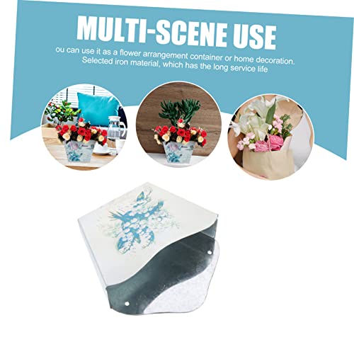 Coheali 4Pcs Tin Storage Bucket Metal Vases For Flowers Retro Decor Metal Planters Galvanized Vertical Iron Bucket Planter Iron Hanging Planter Iron Flower Barrel Iron Flower Bucket Mail #TOP2