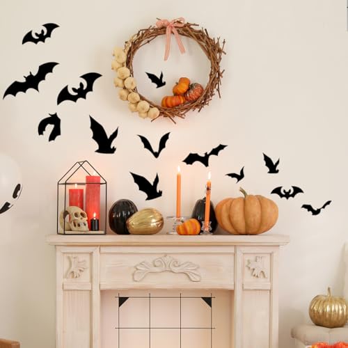 Vinilo decorativo murales murciélagos Halloween para pared miniatura 3