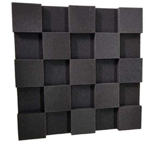 Espuma Acústica Difusor Tabuleiro 30Mm - Cinza - 10 Placas