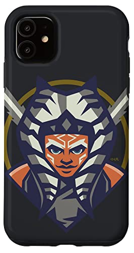 Coque iPhone 11 Star Wars Ahsoka Tano finition gris acier premium