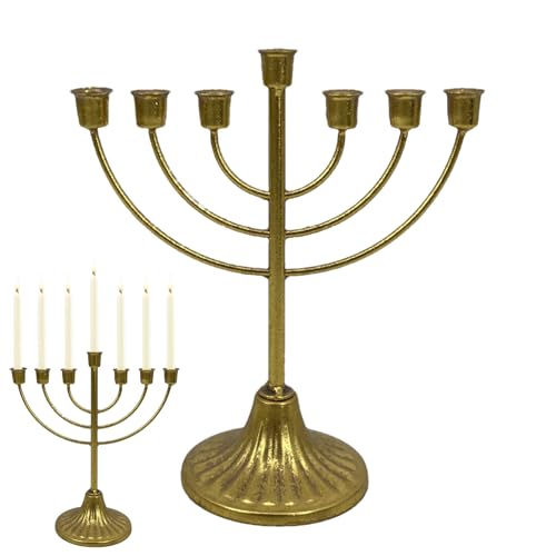 Bexdug Hanukkah Menorah con 9 Ramas, candelabro Hanukkah, candelabro, Centro de Mesa para decoración del Festival judío de Jerusalén