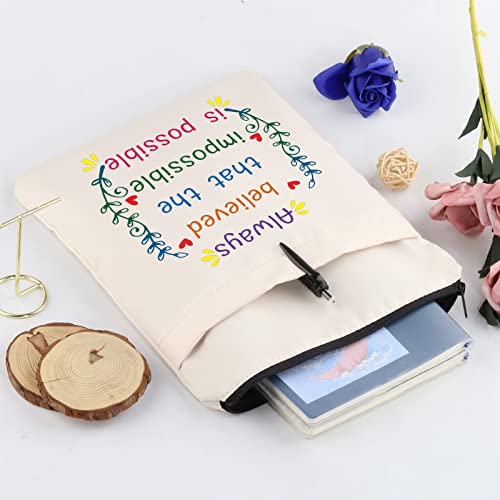 Vamsii Inspirational Book Sleeve Always Believed That The Impossible Is Possible Motivational Book Sleeve(Impossible Is Possible) #TOP6