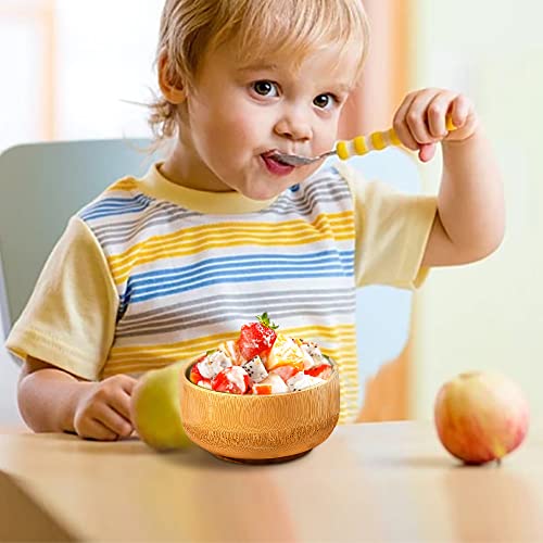 Wuyiwuda Natural Bamboo Bowls Pack Of 3, Japanese Bowls, Household Healthy And Environmentally Friendly Salad Bowls, Soup Bowls, Ramen Bowls, Fruit Bowls, And Rice Bowls For Kids And Adults #TOP3