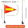 Wheelchairs Flag Orange Safety Flag with Reflective Strip - 4