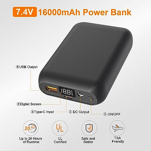 Women's Heated Vest with 16000mAh Battery Pack: Rechargeable Electric Heating