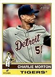 2025 TOPPS HERITAGE HIGH NUMBERS #508 CHARLIE MORTON DETROIT TIGERS BASEBALL OFFICIAL TRADING CARD OF MLB