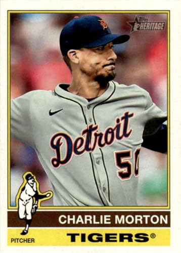 2025 TOPPS HERITAGE HIGH NUMBERS #508 CHARLIE MORTON DETROIT TIGERS BASEBALL OFFICIAL TRADING CARD OF MLB