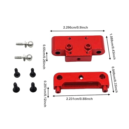 Bulkhead avant RC accessoire modification voiture rouge