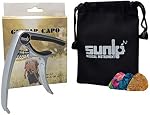 SUNLP Guitar Capo for Acoustic and Electric Guitar, Ukulele Capo Mandolin Banjo Capo (Silver)
