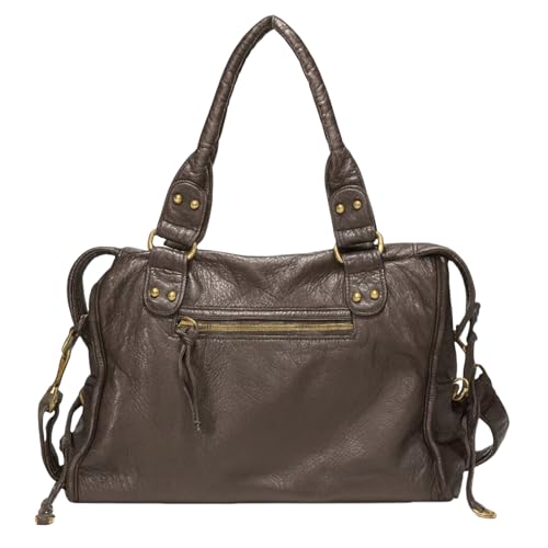 Starnearby Sac à Main Vintage Femme, Sac City Bag Tendance, Sacs Fourre-tout Femme en Cuir PU, Hobo Sacs Bandoulière Rétro pour Ecole, Travail ou Voyage...