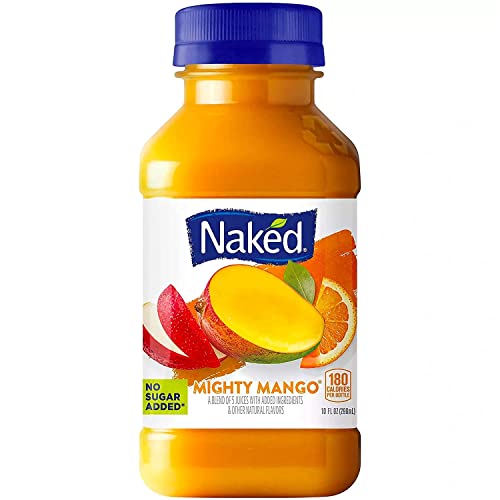 Naked Juice Variety Pack | Strawberry Banana, Mighty Mango, Berry Blast and Blue Machine | No Sugar Added And Non GMO - 1 Box (10 oz., 12 pk.), Total 12 Juice