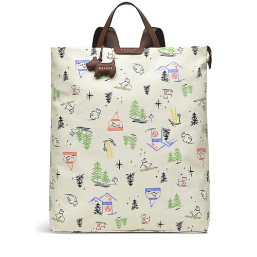 RADLEY London Apres Responsible Medium Ziptop Backpack for Women in Natural BCI Coated Canvas