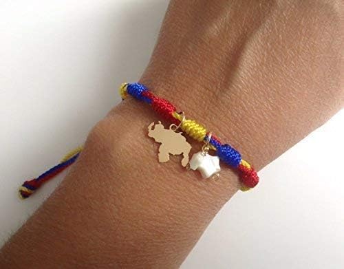 SIFRIMANIA Venezuela Tricolor Bracelet Map Stars Pendants Vinotinto Gifts - Image 4