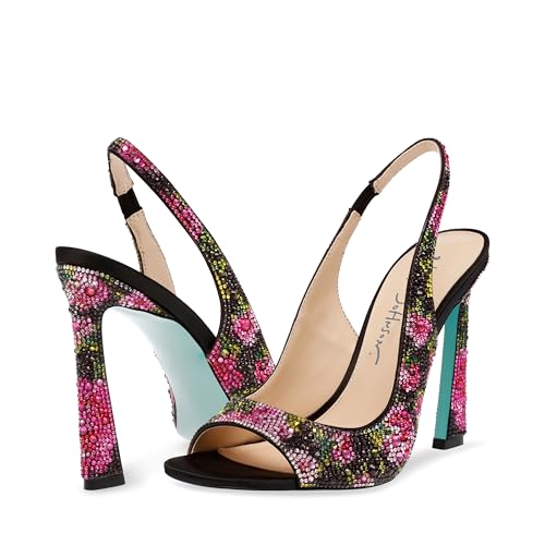 Image of Betsey Johnson Women's Mina Peep-Toe Slingback Heeled Sandals