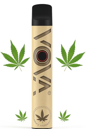Vaporizador de Hierbas Secas Portátil VOVA con Diseño Compacto y Cuero Vegano, 2 Niveles de Temperatura, Calentamiento Rápido y Uso Discreto – Ideal para Interior (Crema)