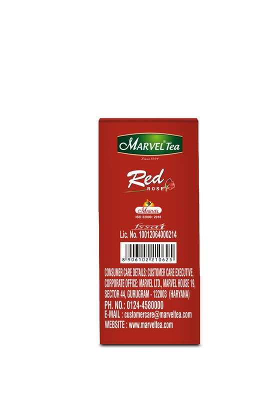 Image of Marvel Red Rose Tea 250g with Kadak CTC, Handpicked Strong Chai From Assam & Darjeeling, Refreshing Aroma & Rich Taste