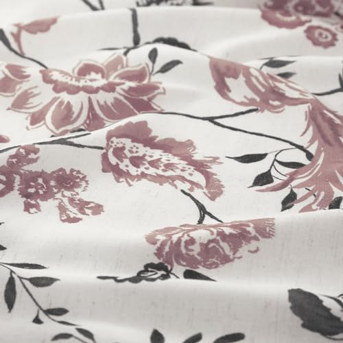 Limon Home Nursery Curtains 96 Inch Length For Girls Bedroom 2 Panels Vintage Floral French Country Coquette Flower Patterned Printed Neutral Watercolor Floral Boho Curtains Kids Room 96 Long Pink And Grey thumb #6