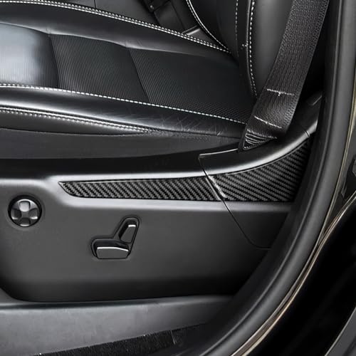 Image of Car Seat Adjustment Cover Decals for 2011-2024 Dodge Durango / 2011-2021 Jeep Grand Cherokee WK2 Accessories Carbon Fiber Interior Stickers, C