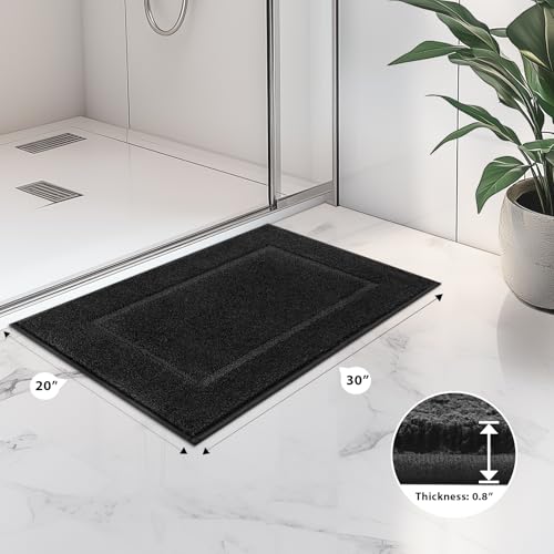 anllugs Bathroom Rugs, 20" x 30" Soft Bath Rugs, Black by anllugs - Used condition - Image 2