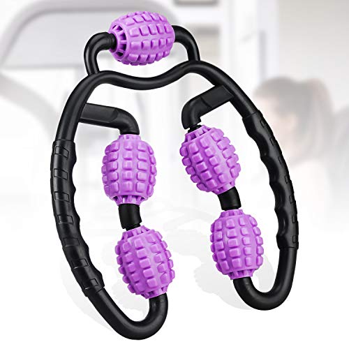 Dual Angle Foam Roller Trigger Point Muscle Roller High Density Foam Massage Roller Deep Tissue Roll Massager for Legs Forearm, Neck, Elbow, Hand, Arm