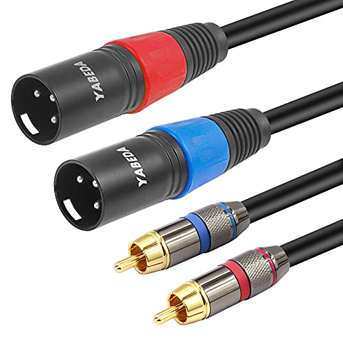 Câble double RCA vers XLR mâle avec blindage anti-interférence HiFi de 90cm