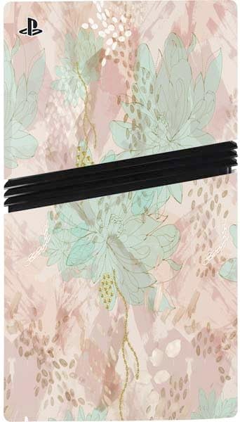 Skinit Decal Gaming Skin Compatible with PS5 Pro Bundle - Floral Shadows Design