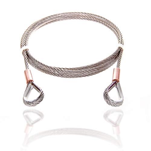 Drahtseile24 Câble en acier inoxydable avec cosses - V4A AISI 316 - Diamètre : 3 mm - Charge utile : 100 kg - 2 m Cover