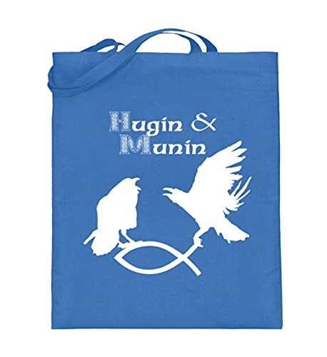 Sac en toile de jute bleu Hugin & Munin idéal pour vos courses et sorties