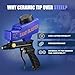 LE LEMATEC Sand Blaster Gun Kit for Air Compressor, Portable Abrasive Media Blaster for Cleaning, Paint & Rust Removal, Works with Aluminum, Sand, Walnut, & Soda, Ideal for Metal & Wood, AS118 Blue