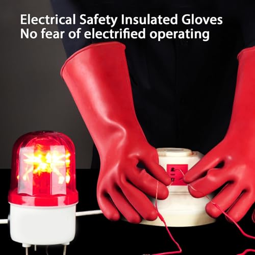 Guantes con aislamiento eléctrico de goma con protección anticorte para electricistas 6