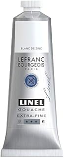 Lefranc & Bourgeois Gouache Paint, Zinc White, 60ml Tube-Gouachefarbe