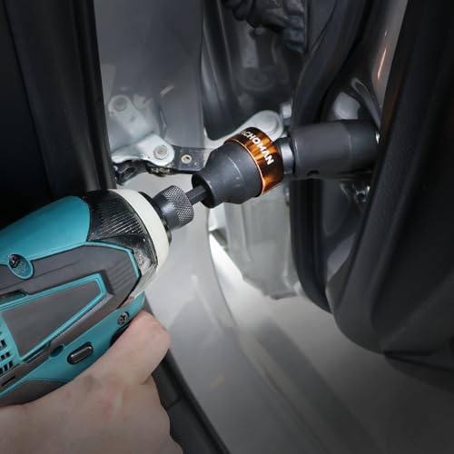 MACHOMAN EUJ401 Kardangelenk für Stecknuss 1/2 Zoll, Universalgelenk Adapter 360° für Bohrmaschine, Ratsche und Stecknüsse, aus Cr-Mo Stahl mit Federkugel, für enge und schwer erreichbare Stellen