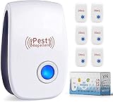 YPR Ultrasonic Pest Repeller 6 Pack - Indoor Plug in Defender for Home - Electronic Control Device - Get Rid of Cockroaches Mice Ants Mosquitoes Spiders Rodent Roaches