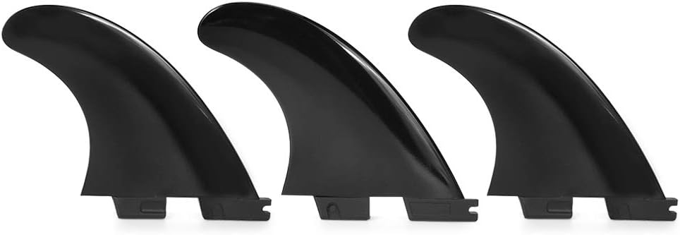 3PCS/Set 2 G5 Paddle Board Fins, Surfboard Fin, Paddle Board Fin, Nylon Plastic Black Professional Surfboard Tail Fin Flexible Surfing Accessory(Black)