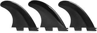 XIASABA Juego de 3 aletas para tabla de surf FCS2 G5 de nailon, de plástico, color negro, aletas flexibles