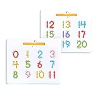 KINDLUME Magnetic Number Tracing Board, Montessori Spielzeug 2 Jahre, Doppelseitige Zahlen Übungstafel mit Stift & Magnetbuchstaben, Lernspielzeug für Kinder ab 2-4 Jahren