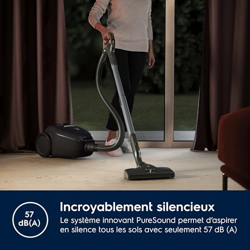 Electrolux Pure D8 Aspirateur Traineau avec sac Incroyablement Silencieux 57dB Ecoresponsable 75% de matériaux recyclés surfaces Puissance Automatique Intelligente PD82 - vue 8