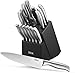 Produktbild Deik Profi Messerblock Messer Set, 16-TLG, Edelstahl Kochmesser Set mit Holzblock, Schwarz