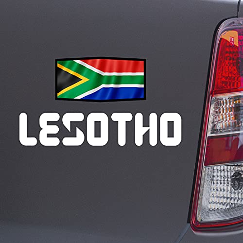 Custom Brother - Lesotho South Africa White Color Car Laptop Wall Bumper Decal Sticker, DesG40