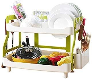 Boli 2-Tier Dish Rack With Swivel Spout,dish drying basket, BL7101A