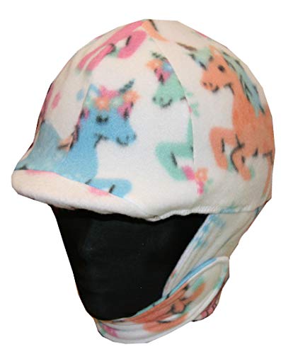 Unicorn Fleece Equestrian Helmet Cover