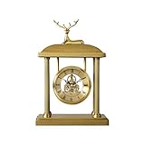 Reloj de Mesa Retro Reloj de mesa de metal de lujo ligero, reloj de escritorio exquisito / reloj de hogar adecuado para oficina, dormitorio y sala de estar, exquisita artesanía, atmósfera de alta gama