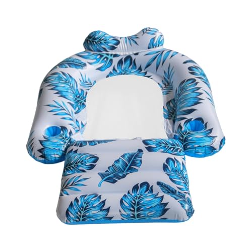 Flotador de piscina – Hamaca de agua, hamaca inflable para piscina, patrón de hojas tropicales, colchón de natación para mujeres, hombres, nadadores, principiantes, profesionales, fiestas en el patio