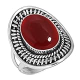 bague grenat ancienne Métal : Argent sterling 925 véritable, poinçonné 925, anti-ternissement. Sans plomb ni nickel pour prévenir tout type d'allergie cutanée.