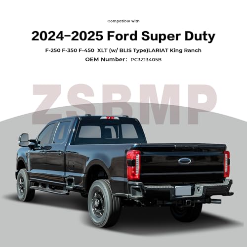 Image of Tail lights Fit for 2023-2025 Ford F250 F350 Super Duty | w /Blind Spot Halogen Rear Light Taillight Rear Brake Lamp Assembly OE:PC3Z13405B FO2800294(W /Blind Spot, Left Driver Side)