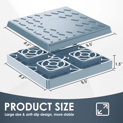 Image of CircleRoad Heavy Duty RV Leveling Blocks 12 Pack, Interlocking Design Camper Leveling Blocks with Packing Bag, Ideal for Leveling Single and Dual Wheels (Gray)