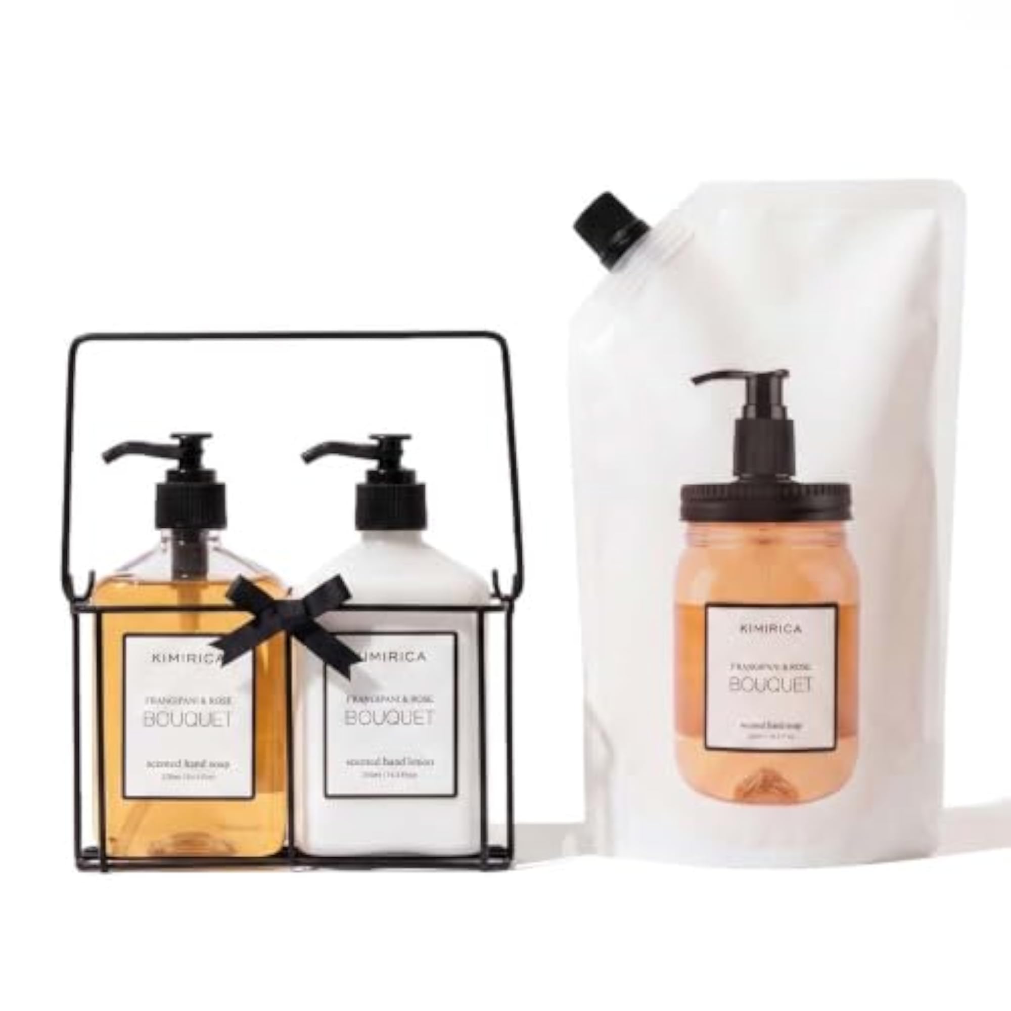 Bouquet Hand Caddy Set & Refill Duo, Vegan Luxury Hand Care Set