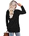 Aokosor Black Sweaters for Women 2025 Loose Tunics for Leggings Winter Casual Long Sleeve Shirts Work S