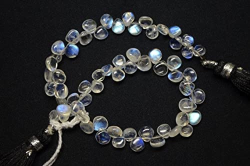 Pierre de lune arc-en-ciel perles briolette cœur 4-6mm pour loisirs créatifs