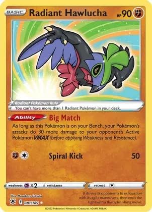 Radiant Hawlucha - 081/189 - Radiant Rare - Sword & Shield - Astral Radiance